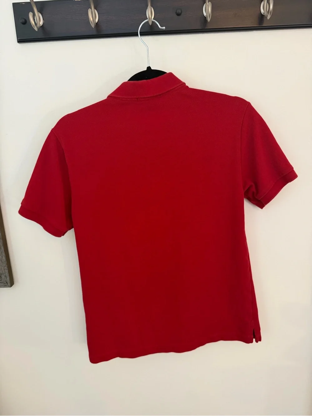 Burberry Red Polo with Signature Check Placket - Picture 3 of 3